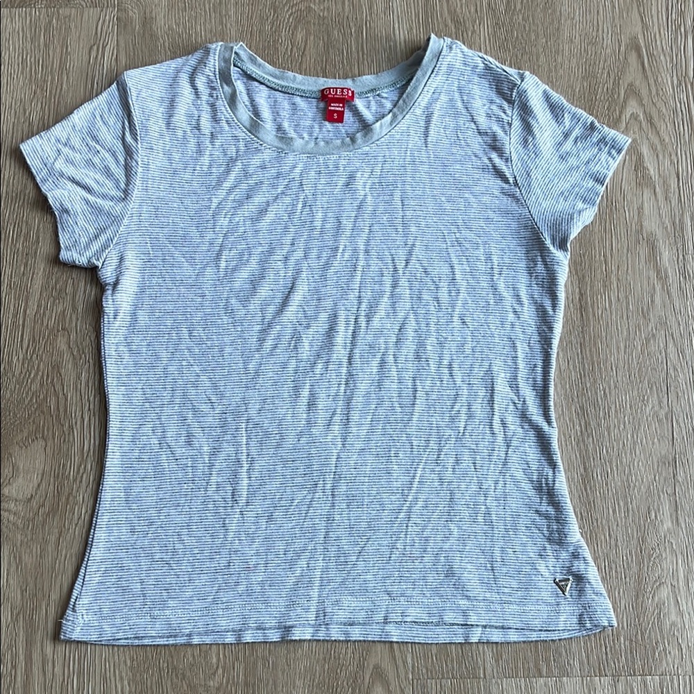 Guess Gray Fitted Short Sleeve Tee
